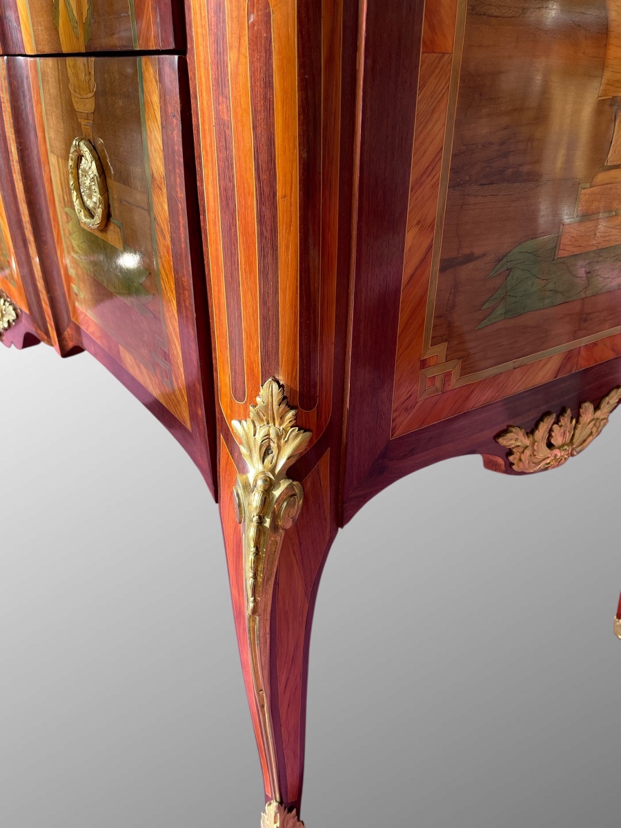 Transitional Chest Of Drawers Stamped Léonard Boudin-photo-6