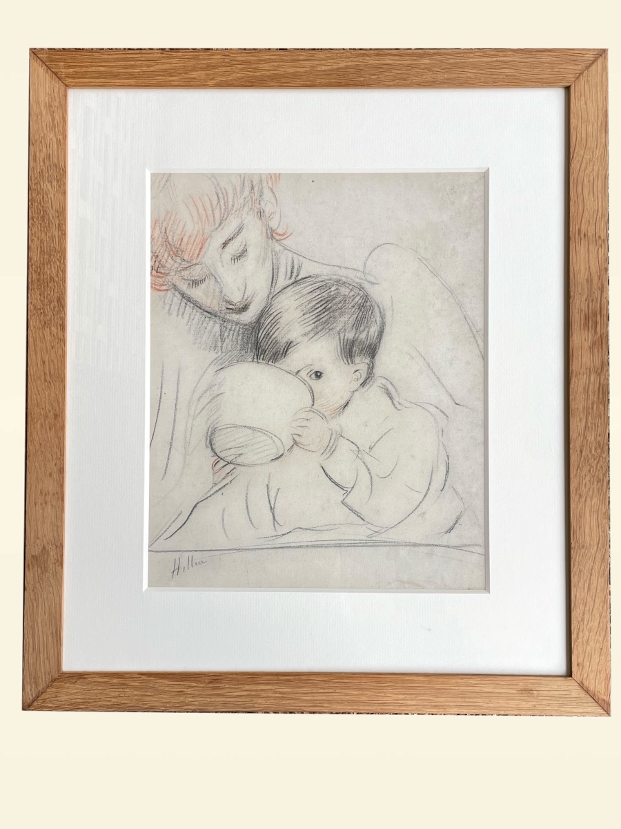 Dessin au fusain sur papier par Paul César Helleu