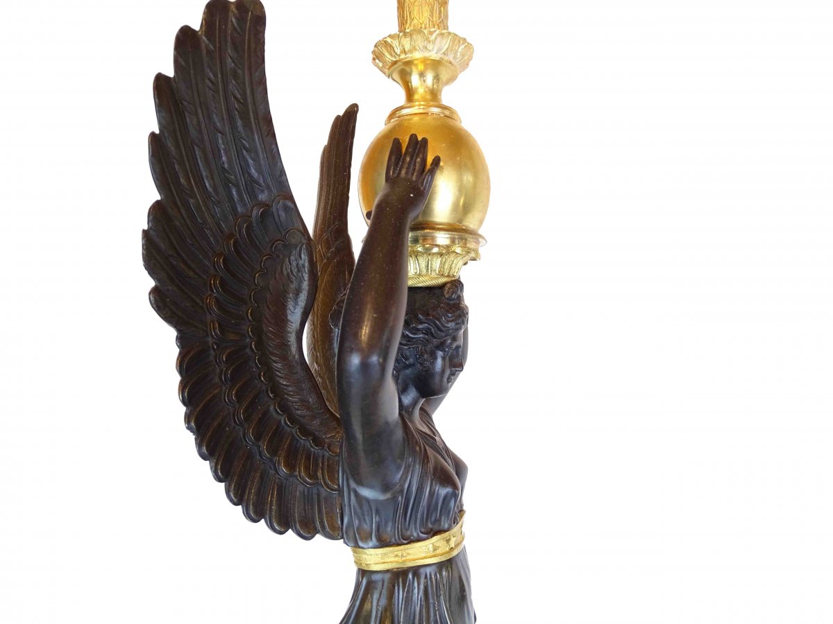 Paire De Porte Torchère époque Empire-photo-4