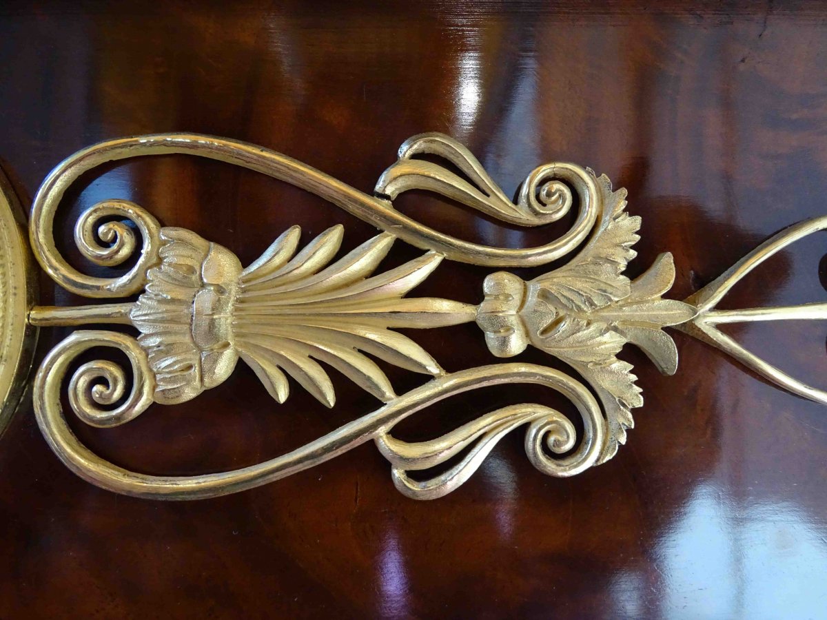 Console époque Empire- Consulat En Acajou Et Bronzes Dorés-photo-3