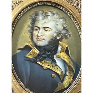 Portrait On Ivory Of General Jean-baptiste Kléber, After The Painting By Paulin Guérin.