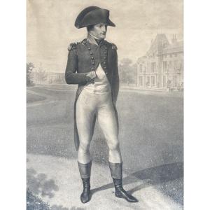 Large Engraving Of Bonaparte At La Malmaison. After Isabey, Engraved By Lingée And Godefroy.
