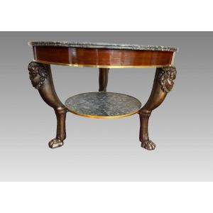 Fauna Pedestal Table. Consulate Period.