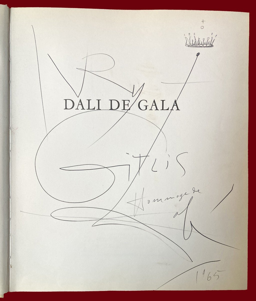Dali Salvator (1904-1989) "don Quixote & The Serpent Violin" Original Drawing & Dedication/book-photo-4