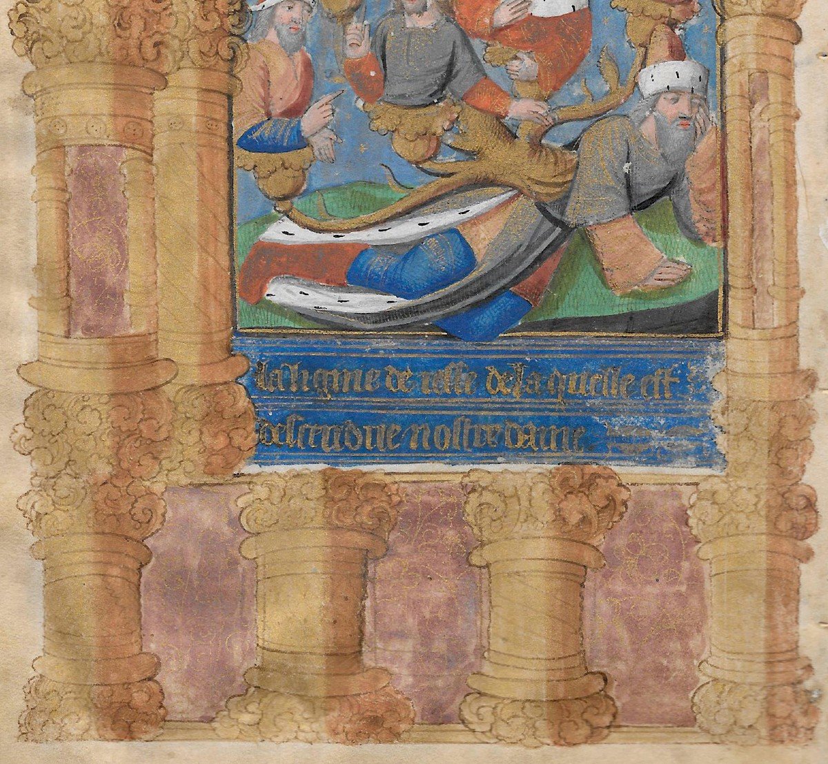 French School Early 16th Century "the Tree Of Jesse" Gouache/illumination On Parchment-photo-3