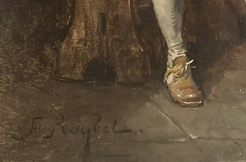 ROYBET Ferdinand (1840-1920) "Un mousquetaire" Huile sur panneau, Signé-photo-4