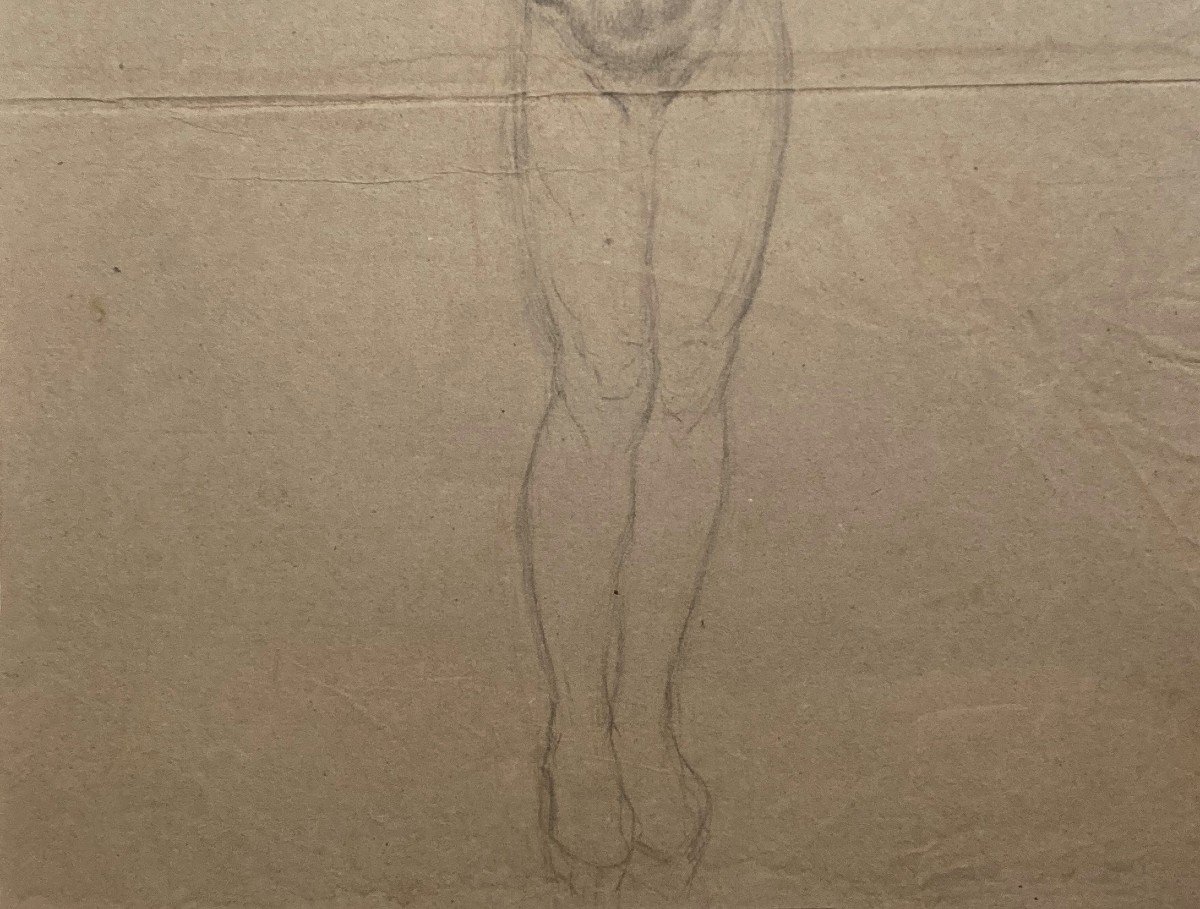 Girardet Jean (1709-1778) "christ On The Cross" Drawing In Black Chalk And White Chalk-photo-3