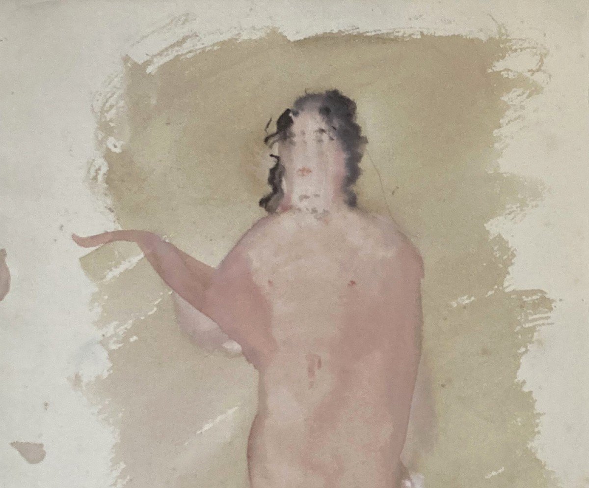 Derain André (1880-1954) "nude Of A Woman" Drawing/watercolor, Signed/stamp, Provenance/schmitt Gallery-photo-2