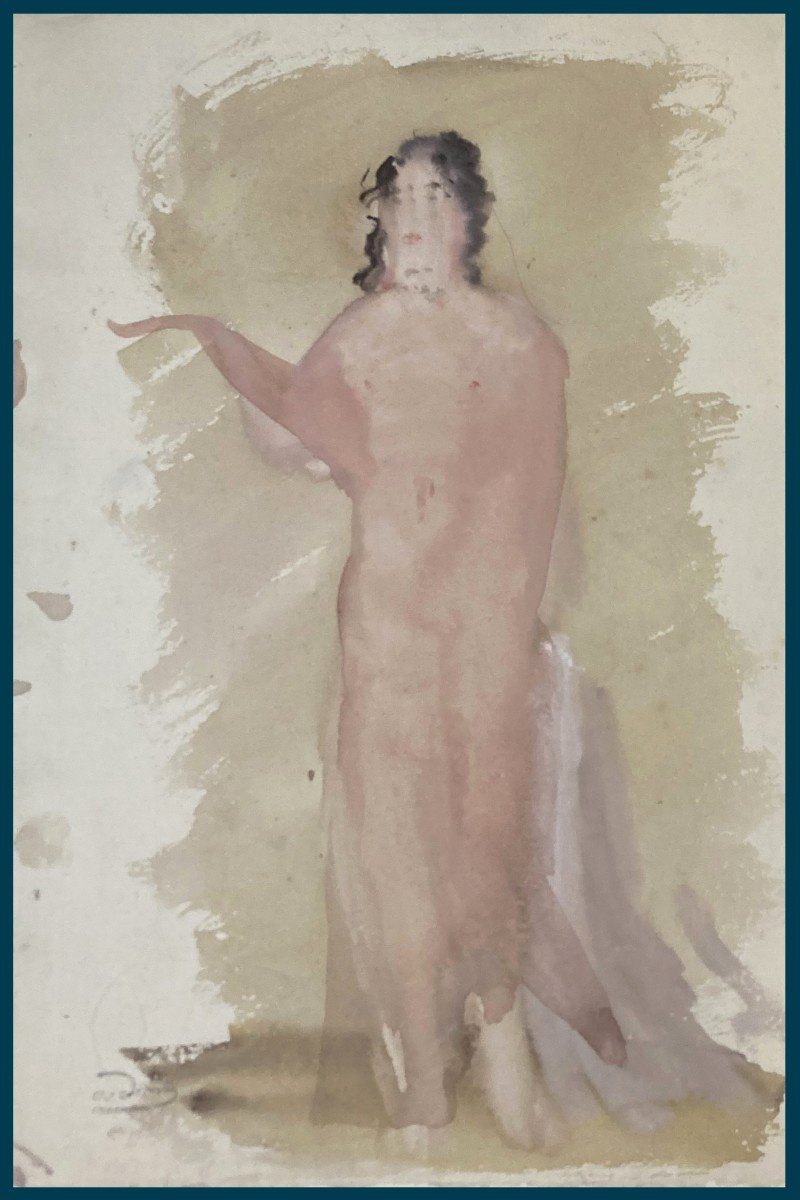 DERAIN André (1880-1954) "Nu de femme" Dessin/Aquarelle,Signé/Cachet,Provenance/Galerie SCHMITT