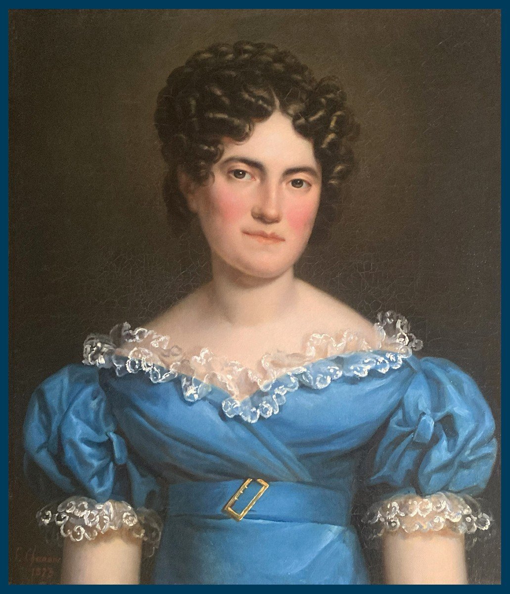 Cheradame Sophie Née Bertaud (1793-1829) "portrait Of A Woman" Oil/canvas, Signed, Dated, Original Frame
