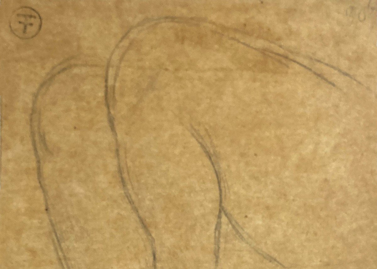 Ingres Jean-auguste Dominique (1780-1867) "study Of Legs" Drawing/black Pencil, Provenance, Frame-photo-3