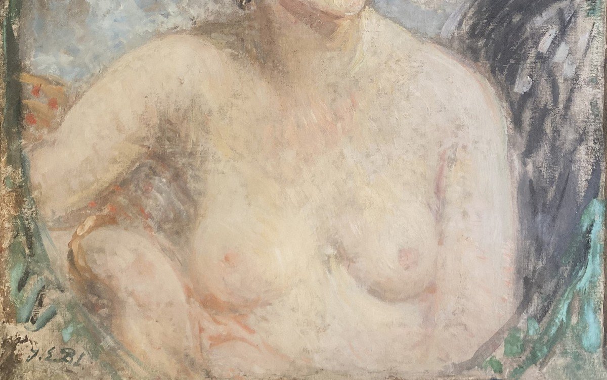 Blanche Jacques Emile (1861-1942) "presumed Portrait Of Maud May Babcock" Oil/canvas, Signed-photo-3