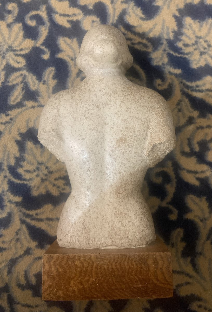 SALENDRE Pierre (1890-1985) "Nu féminin" Sculpture en pierre de Bourgogne, Signée-photo-2