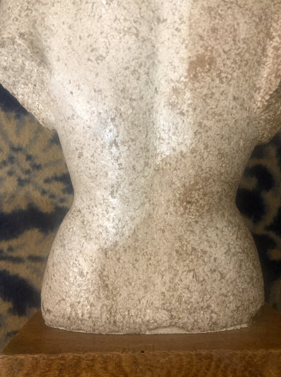 SALENDRE Pierre (1890-1985) "Nu féminin" Sculpture en pierre de Bourgogne, Signée-photo-3