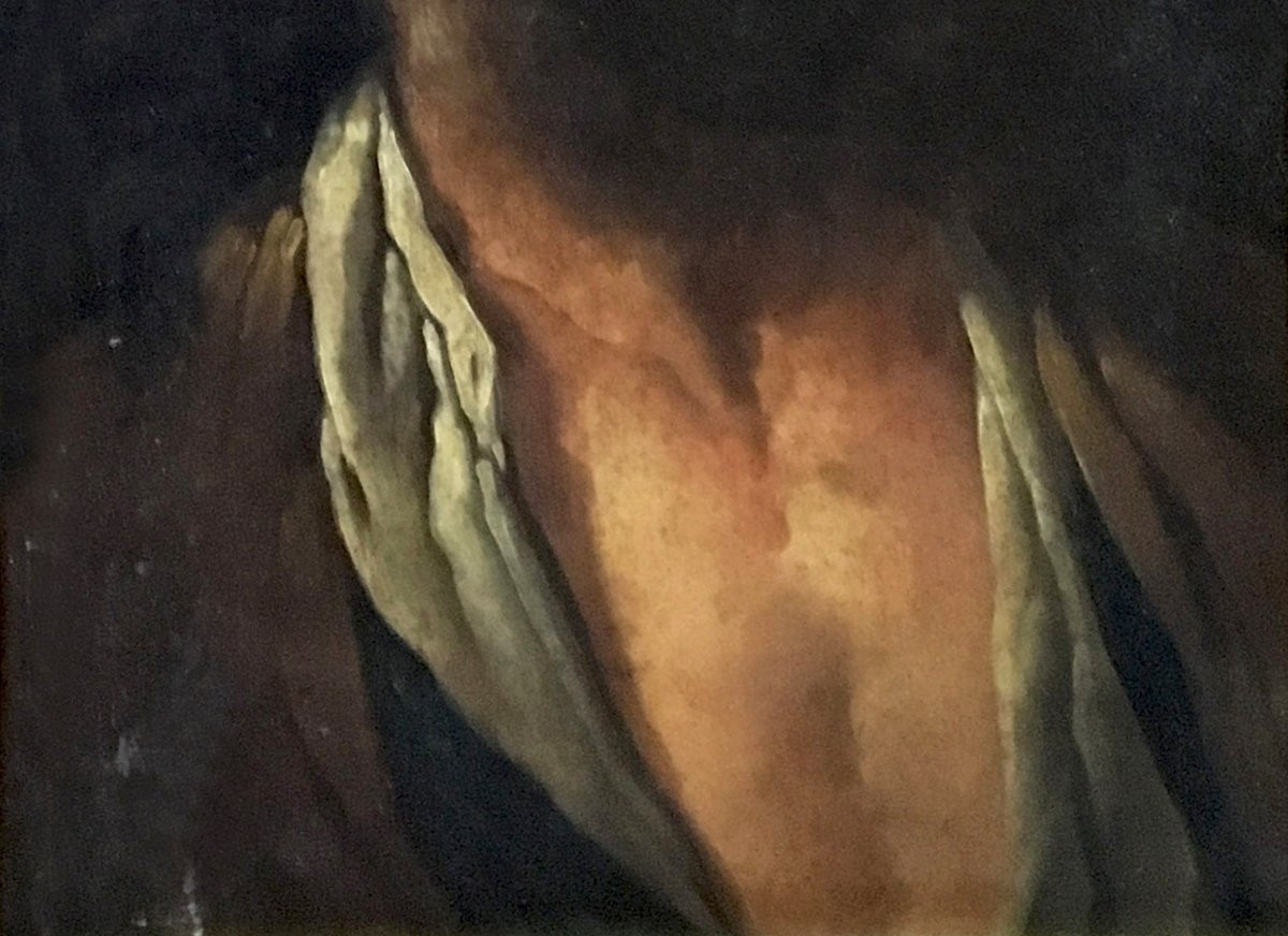 Hallé Noël (1711-1781) Attrib. To "bearded Man,eyes Raised" Oil/paper/mounted/canvas,18th Frame-photo-4