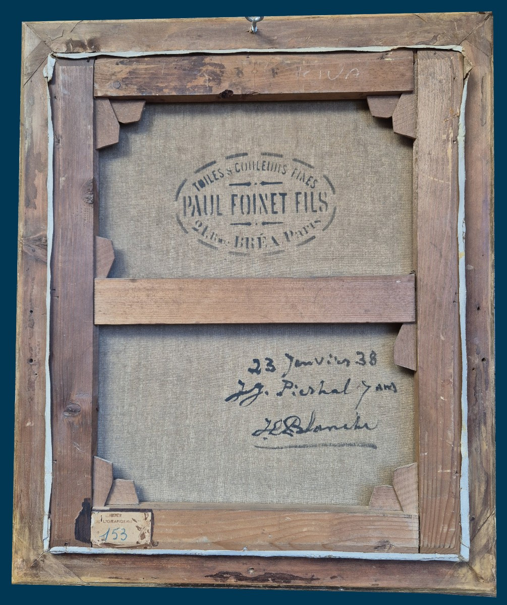 Blanche Jacques Emile (1861-1942) "portrait Of Jean Jacques Pierhal" Oil On Canvas, Signed And Dated-photo-2