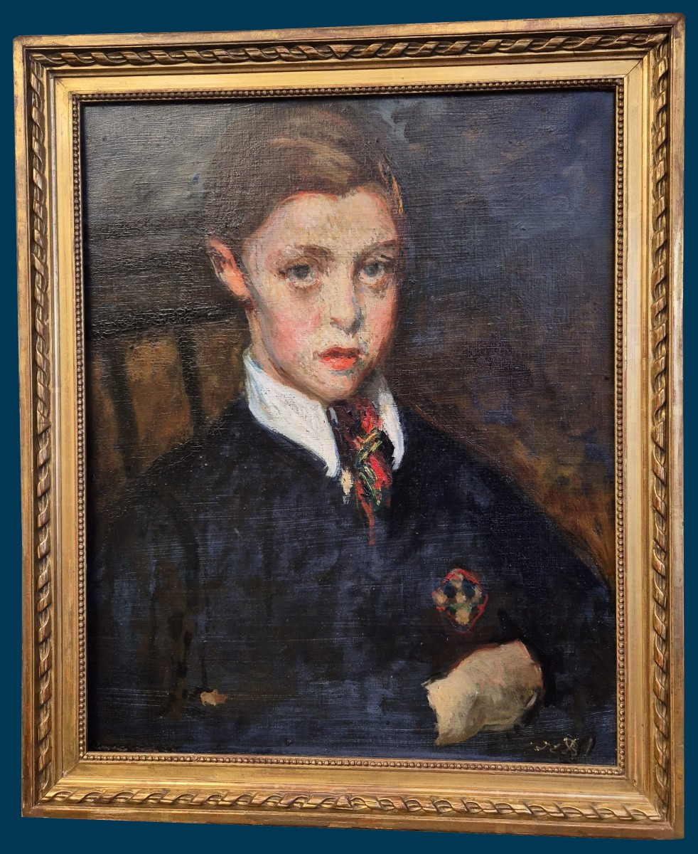 Blanche Jacques Emile (1861-1942) "portrait Of Jean Jacques Pierhal" Oil On Canvas, Signed And Dated