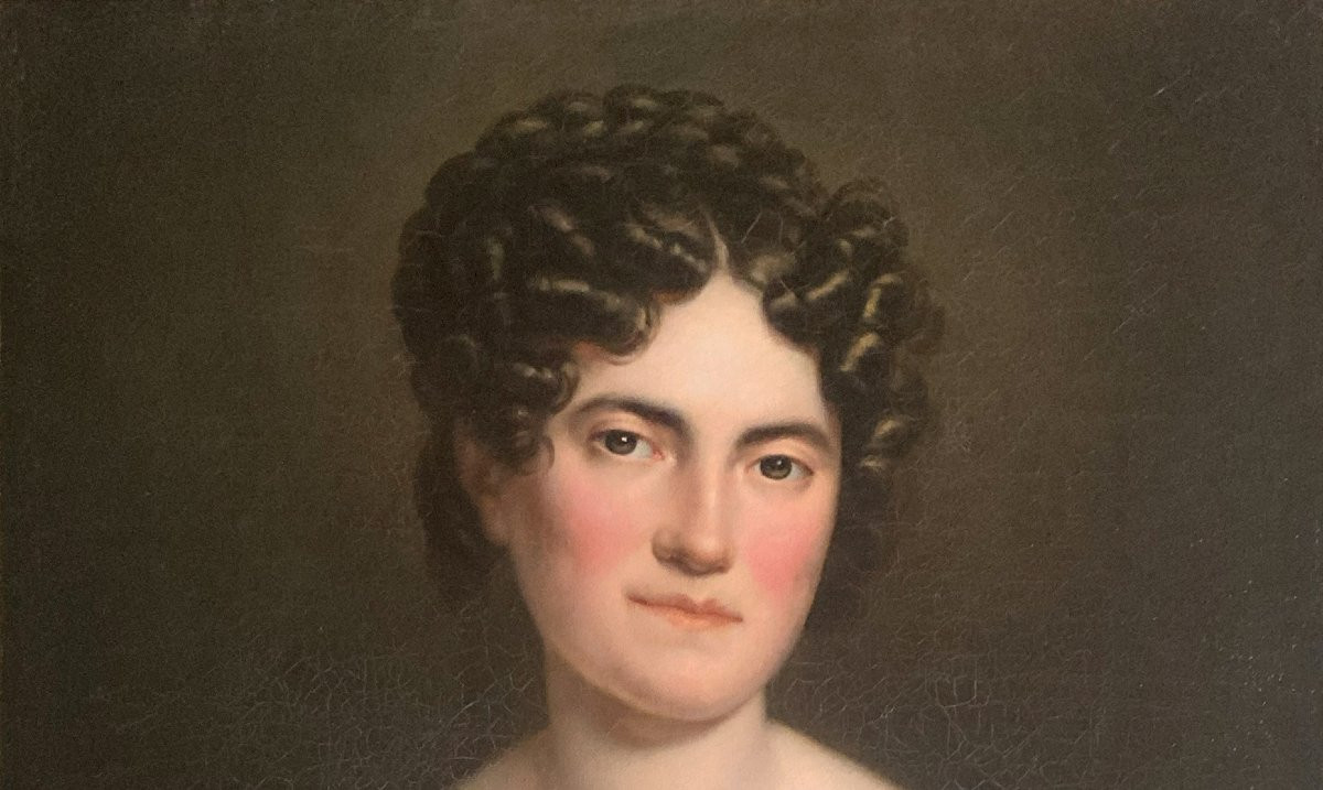CHERADAME Sophie Née BERTAUD (1793-1829)"Portrait femme" Huile/toile,Signé,Daté,Cadre d'origine-photo-2