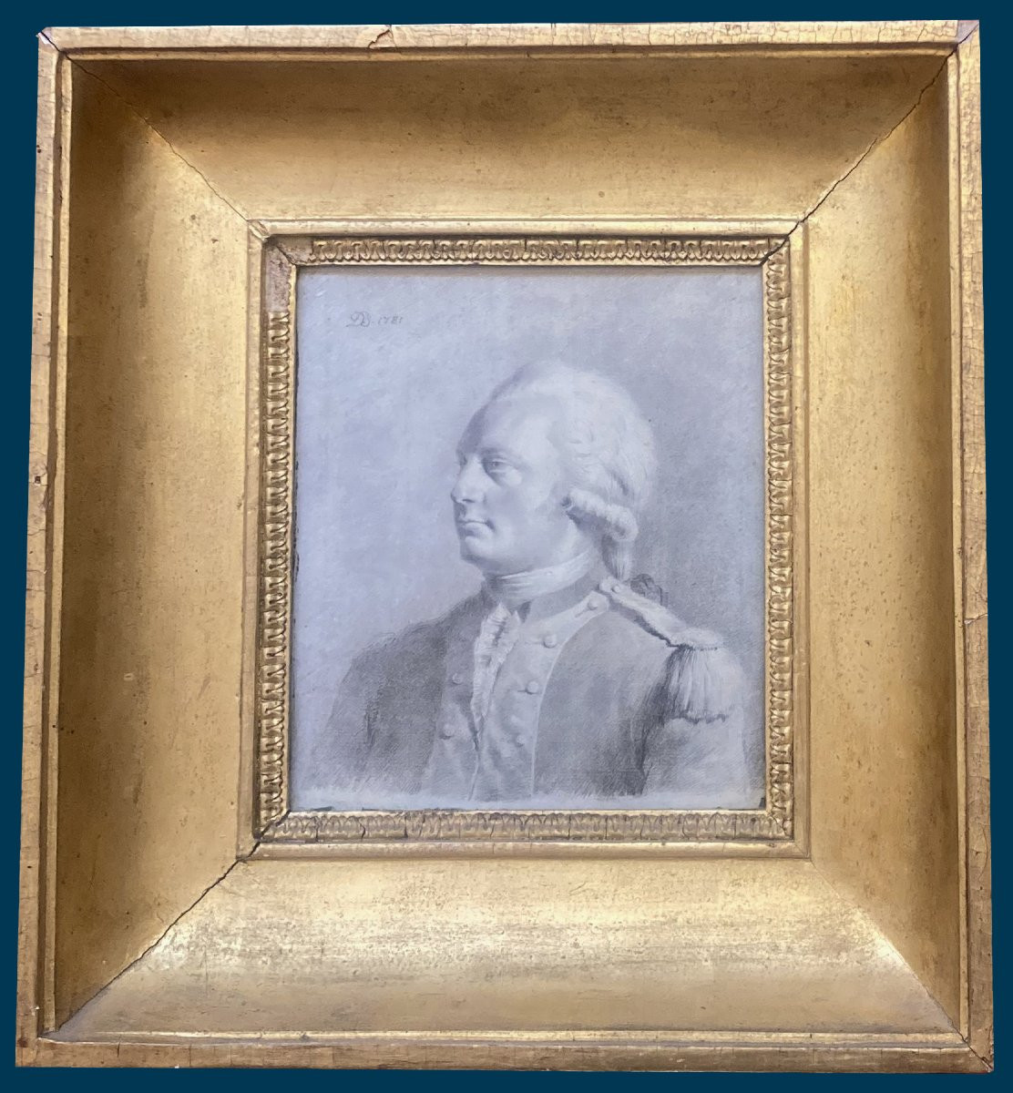 BOISSIEU DE Jean-Jacques (1736-1810) "Portrait d'homme" Dessin/Pierre noire, monogrammé et daté-photo-2