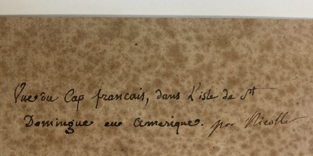 Nicolle Jean-victor (1754-1826) "island Of Saint Domingue" Watercolor-photo-3