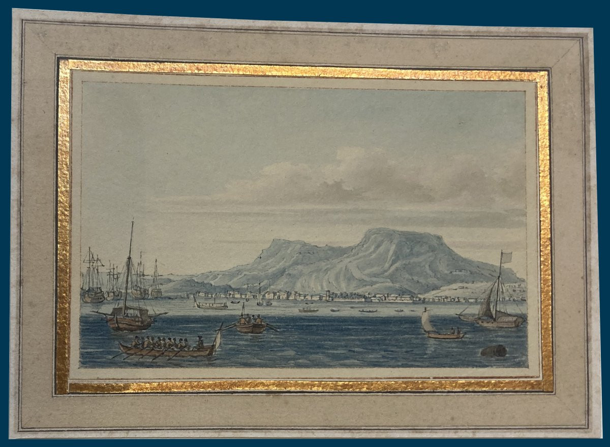 Nicolle Jean-victor (1754-1826) "island Of Saint Domingue" Watercolor-photo-4