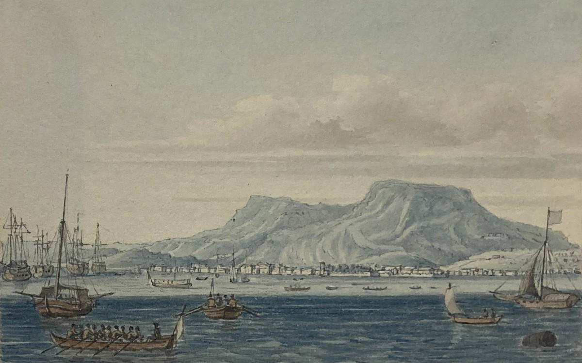 Nicolle Jean-victor (1754-1826) "island Of Saint Domingue" Watercolor