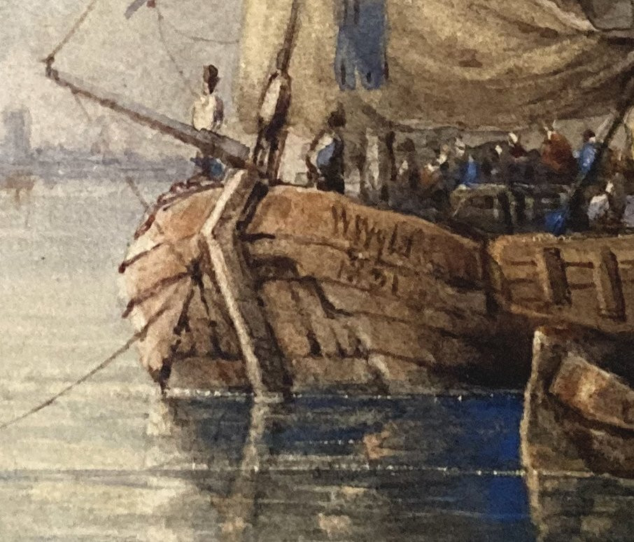 William Wyld (1806-1889) "marine" Drawing/watercolor, Signed-photo-4