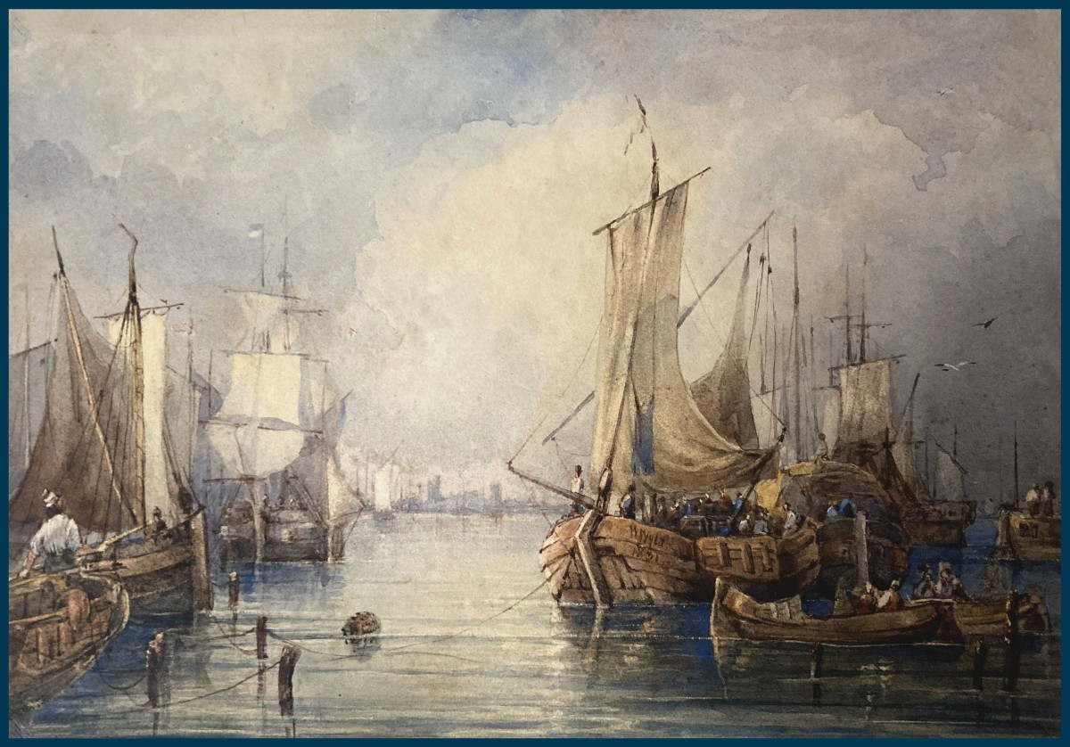 William Wyld (1806-1889) "marine" Drawing/watercolor, Signed