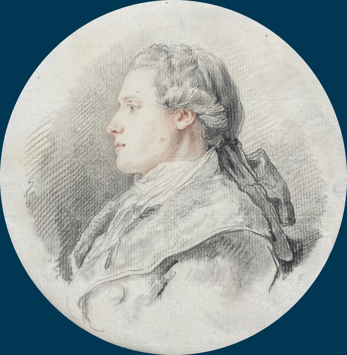 Saint Ours Jean-pierre (1752-1809) "portrait Mathias Devillers (1753-1832)" Drawing/black Chalk
