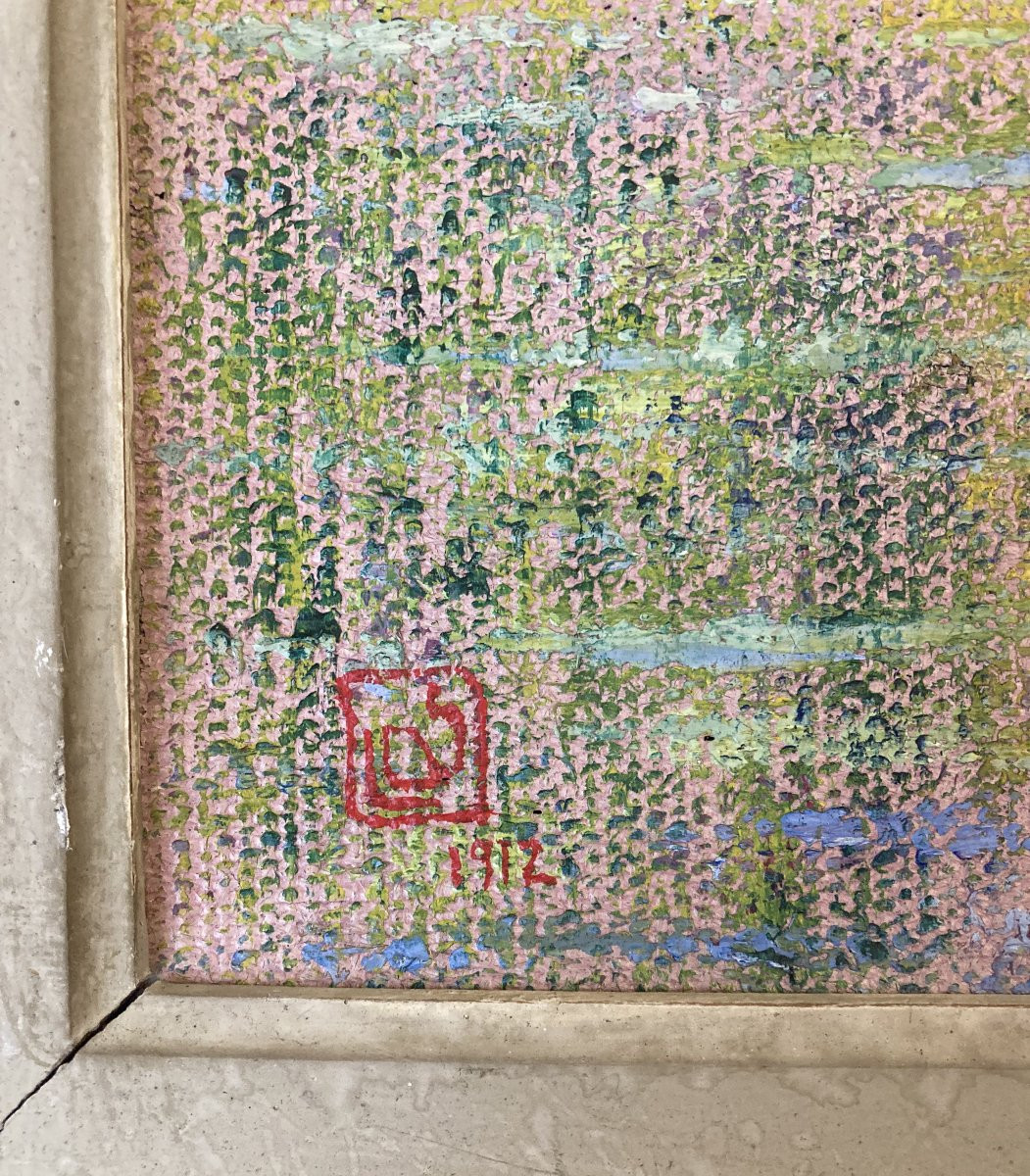 Léon De Smet (1881-1966) "landscape" Oil On Canvas, Signed With The Monogram And Dated-photo-2