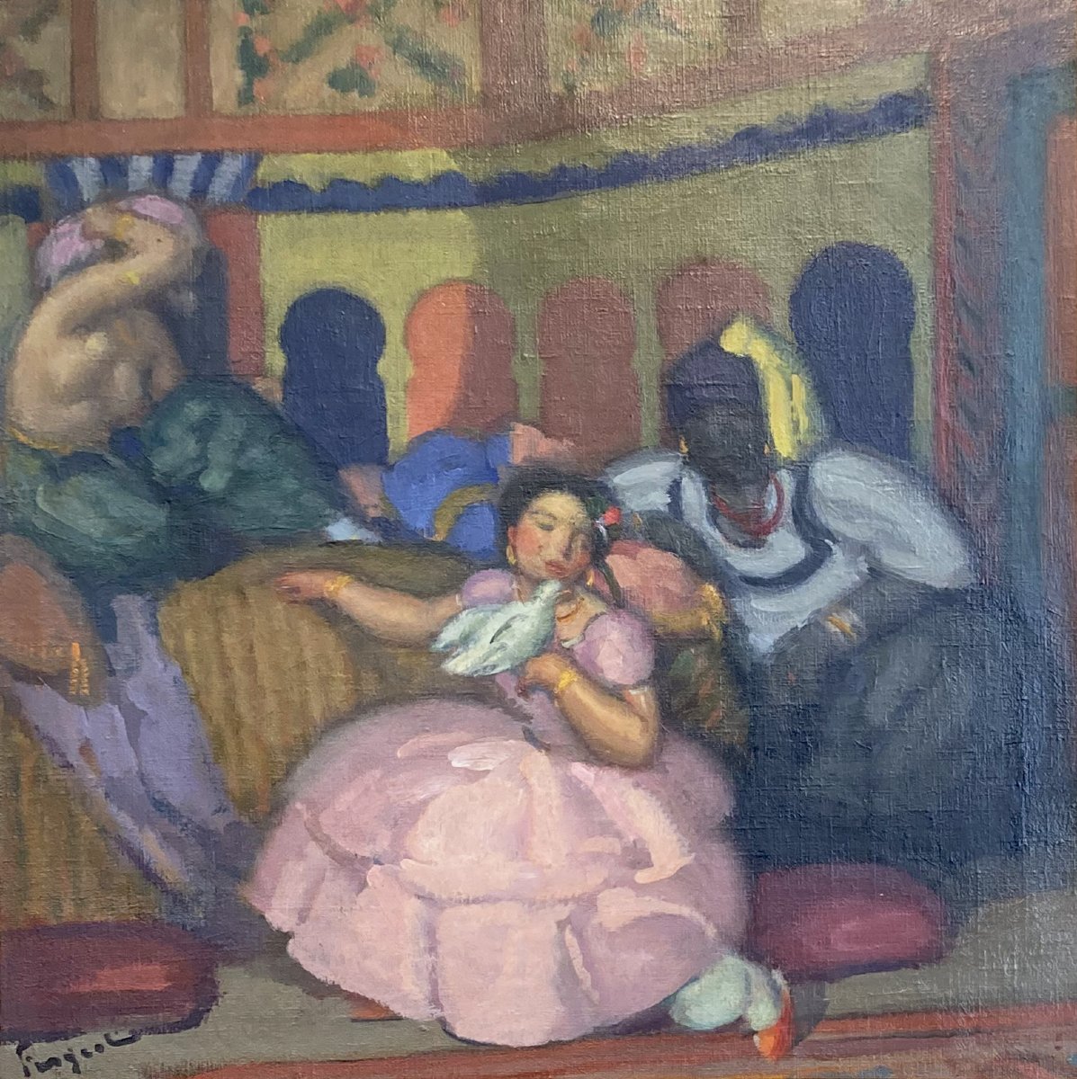 Fargeot Ferdinand (1880–1957) "the Harem" Oil On Canvas, Signed, Giltwood Frame 19th Century-photo-2