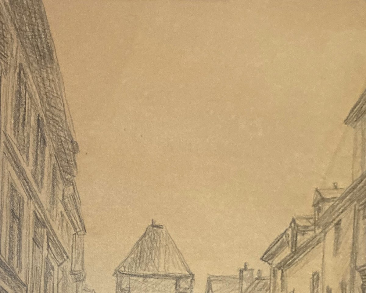 Picabia, Francis (1879–1953) “moret” Drawing/black Pencil, Signed, Inscribed, And Dated, Early 20th-century Frame-photo-3