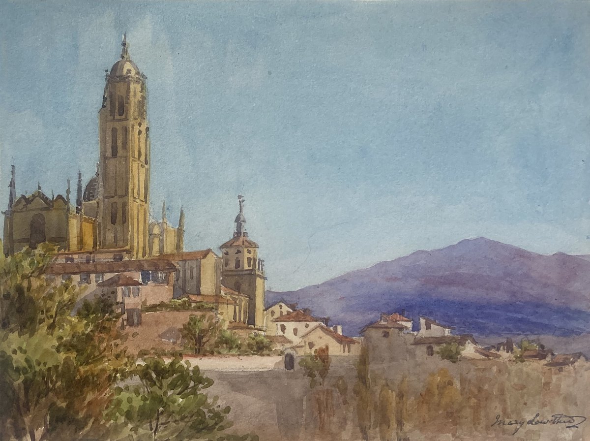 Lowther, Mary Eleanor Rose (1856–1929), “segovia,” Watercolor, Signed