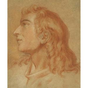 French School Late 17th-early 18th "head Of A Young Man" Drawing/red & Black Chalk, White Chalk