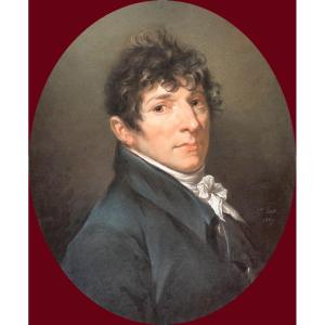 HOIN Claude (1750-1817) "Portrait du Baron Charles Esprit de Bois d'Aisy" Pastel, signé et daté