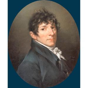 HOIN Claude (1750-1817) "Portrait Baron Charles Esprit de Bois d'Aisy" Pastel, signé et daté