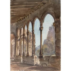LOWTHER Mary Eleanor Rose(1856-1929) "Montserrat, Espagne" Aquarelle, signé