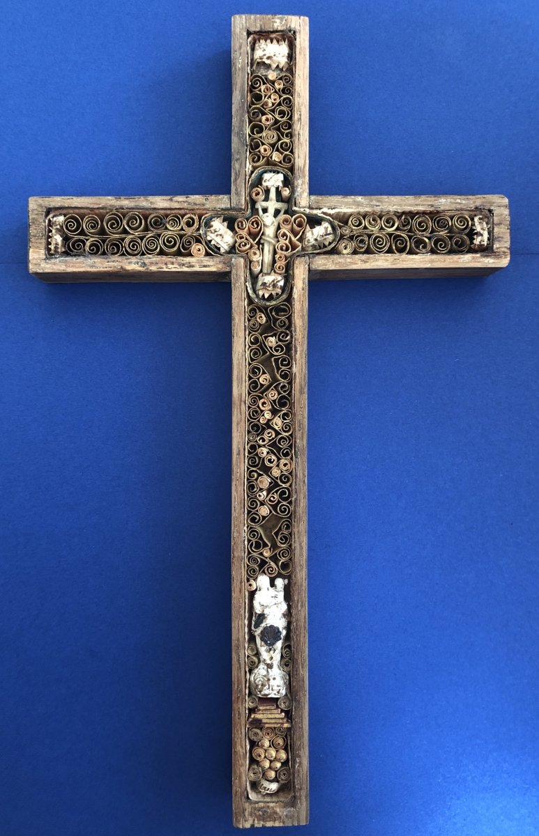 Great Cross Reliquary - Rolled Papers - Eighteenth Century-photo-2