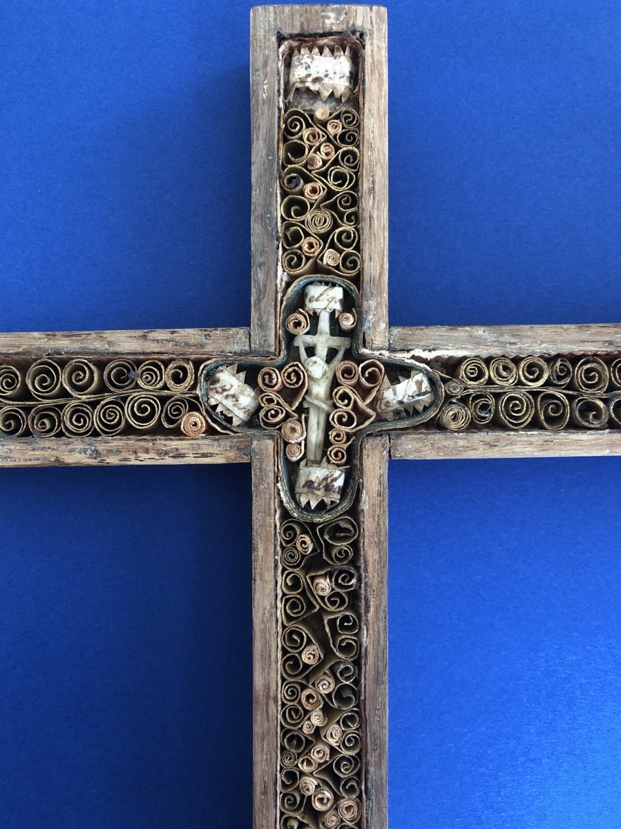 Great Cross Reliquary - Rolled Papers - Eighteenth Century-photo-4