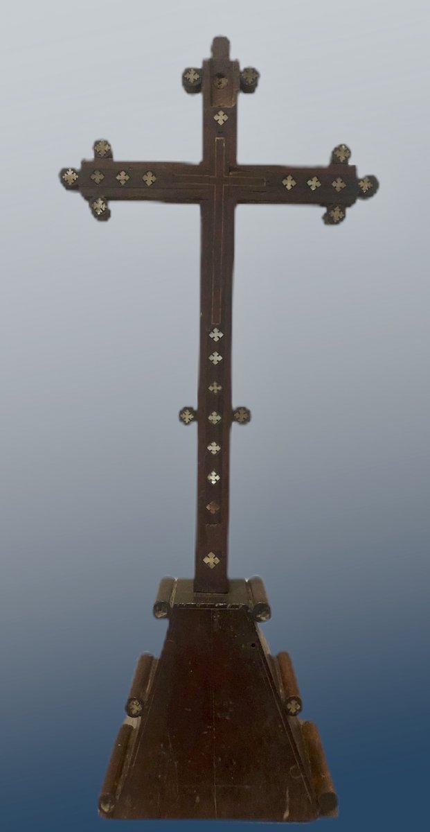Croix En Nacre De Terre Sainte - Début XIXe Siècle -photo-1