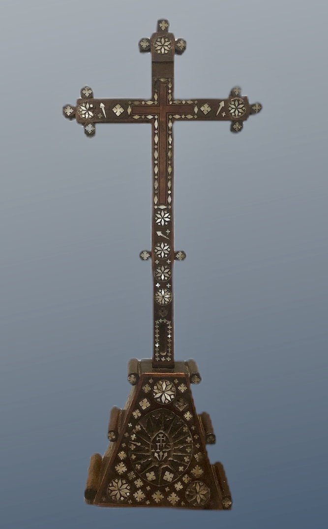 Croix En Nacre De Terre Sainte - Début XIXe Siècle 