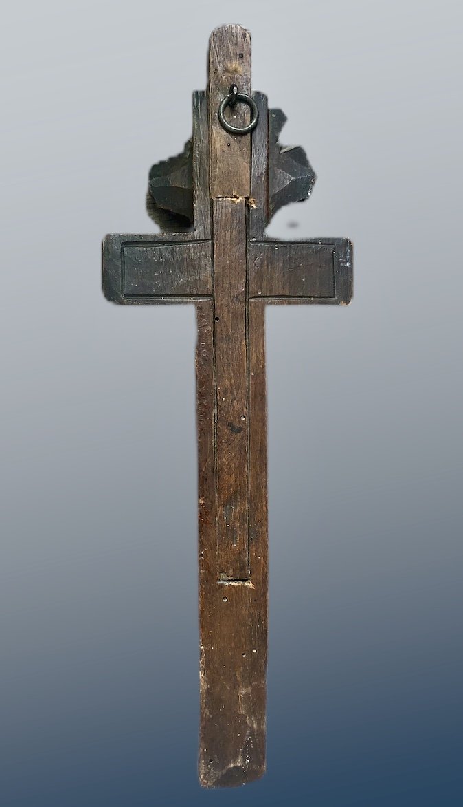 Croix Reliquaire En Bois - Fin Du XVIIIe Siècle -photo-3