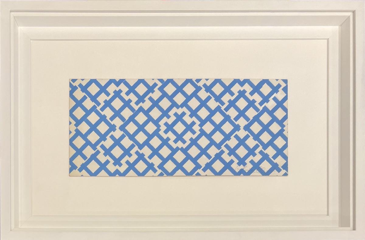 François Morellet - Fresco Project - Gouache Study Card - 1972