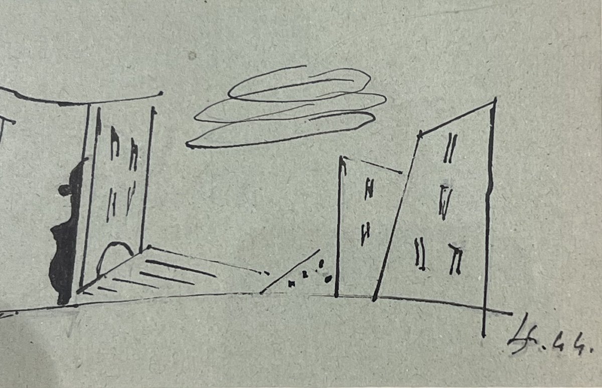  Leopold Survage - The Swallow Charged With The Future - Ink On Paper - (19)44-photo-4