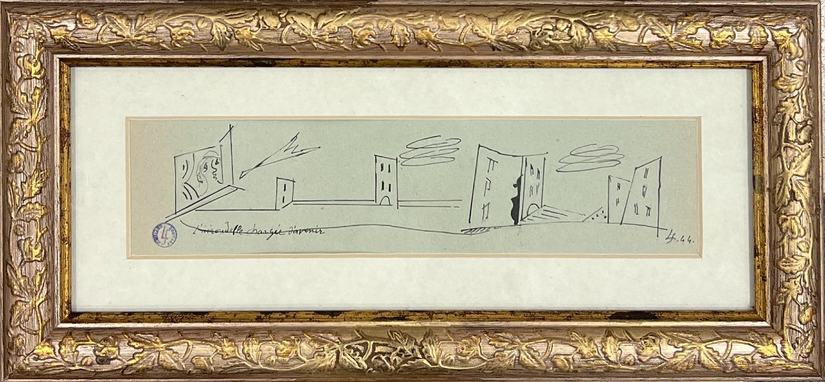  Leopold Survage - The Swallow Charged With The Future - Ink On Paper - (19)44