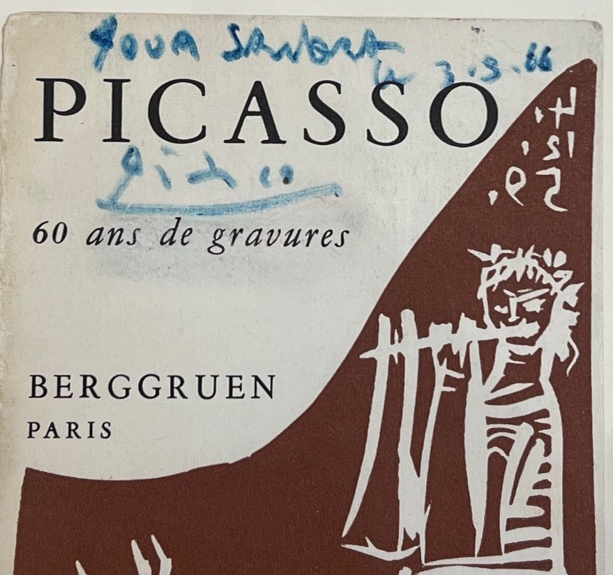 Pablo Picasso - Faune & Chèvre - 1959 - Linogravure exposition Picasso - Galerie Berggruen -photo-3