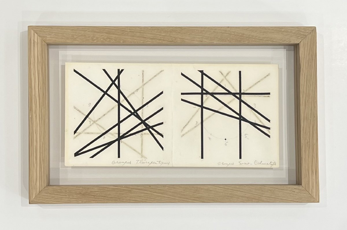 François Morellet - Hazardous And Telephone Project [...] - Collage, Ink And Pencil - 1983 
