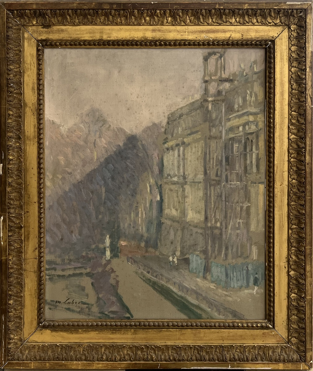 Maurice Lobre - Vue Du Château Et Du Parc De Versailles - Huile Sur Toile