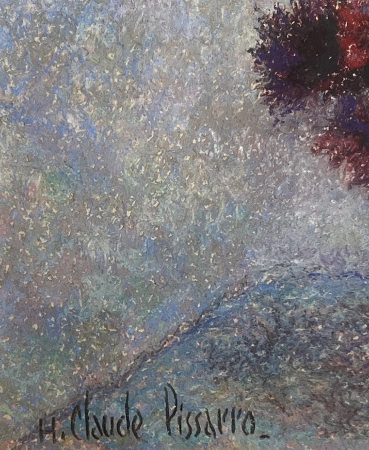 H. Claude Pissaro - Les Reines Marguerites - Pastel gras-photo-4