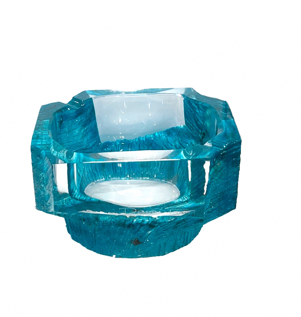 Daum France, Regularly Attributed To César - Argos Model Ashtray - Molded Crystal - Circa 1970